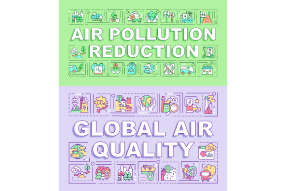 Air Pollution Reduction Graphics for Modern Branding