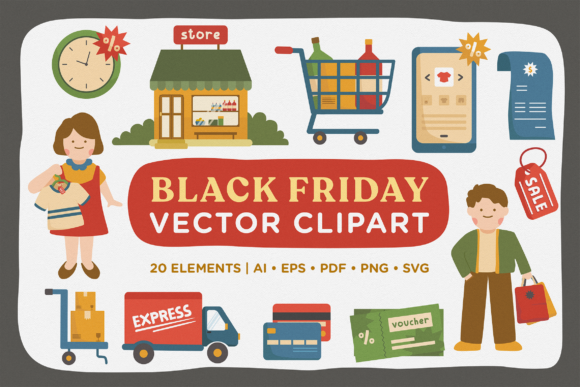 Black Friday Vector Graphics for Modern Web Design