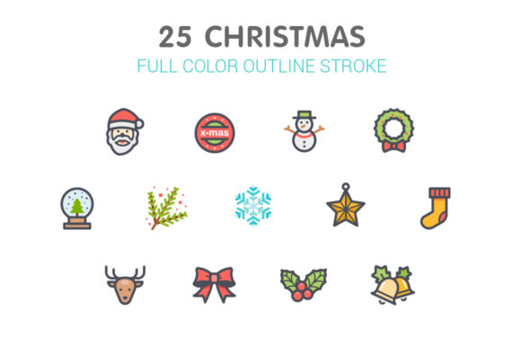 Christmas Color Icon Graphics & Icons