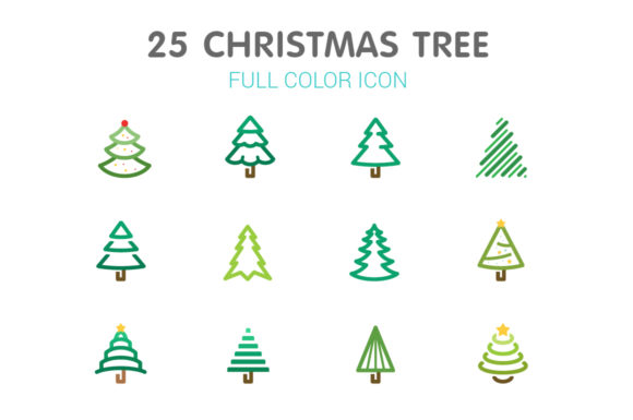 Christmas Tree Color Icon: Premium Graphics & Icons