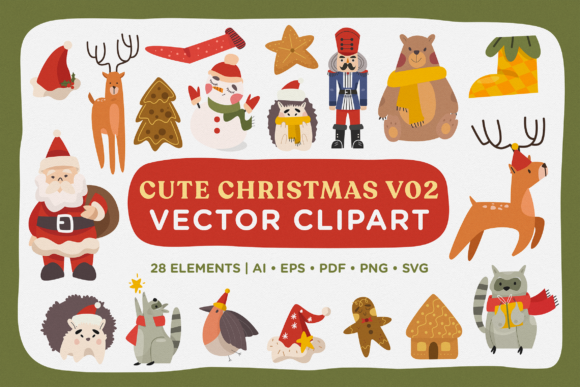 Cute Christmas Graphics for Seasonal Publishing