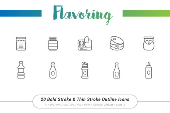 Flavoring Outline Stroke Icons: Clean Graphics & Versatile Icons