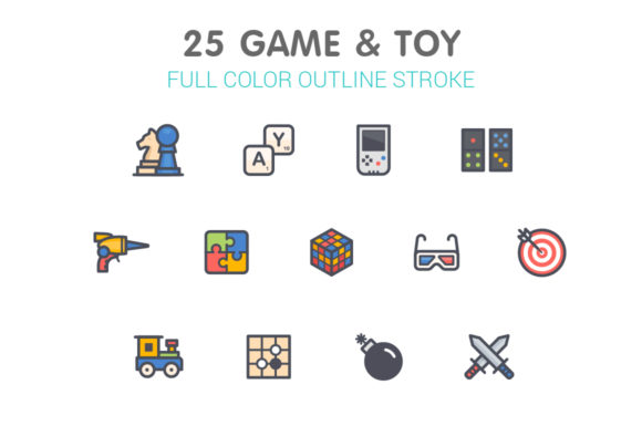 Game Toy Color Icon: Graphics & Icons for Playful Publishing