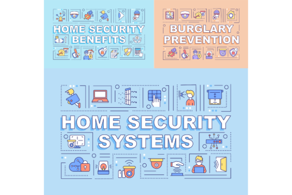 Home Security Systems Banners Bundle Graphics for Crafting