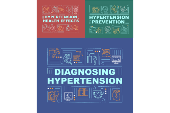 Hypertension Prevention Banners Bundle Graphics