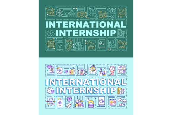 International Internship Banner Bundle Graphics