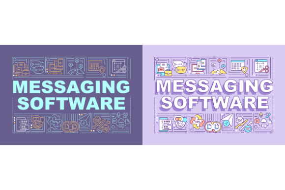 Messaging Software Banners Bundle Graphics
