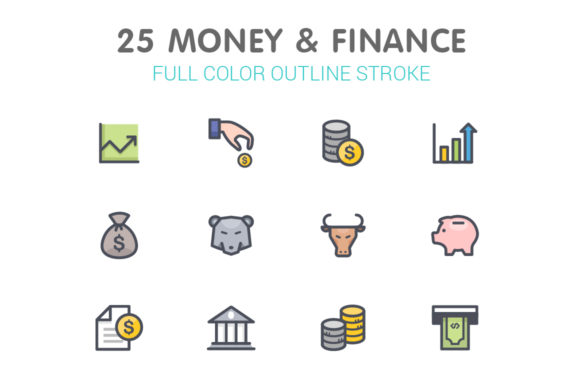 Money Finance Color Icon: Graphics & Icons for Real Projects