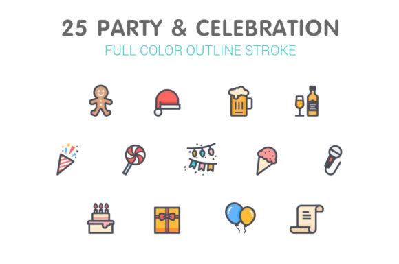 Party Celebration Color Icon: Graphics & Icons for Real Publishing