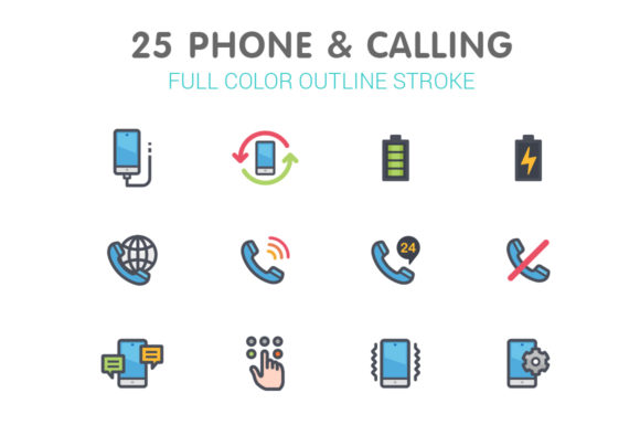 Phone Calling Color Icon: Graphics & Icons for Modern Brands