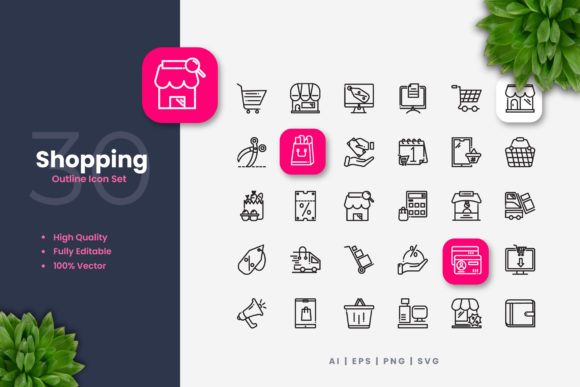 Shopping Icons Graphics