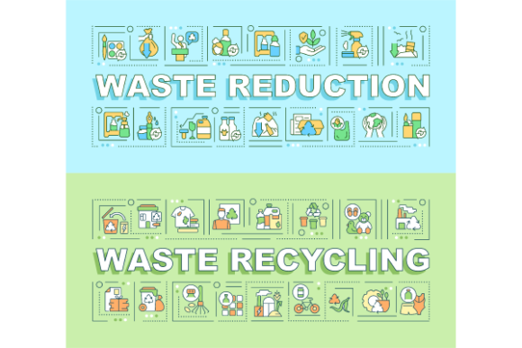 Waste Recycling Banners Bundle Graphics for Digital Sellers